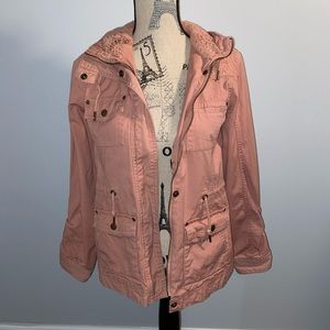 Pink Lace Cargo Jacket